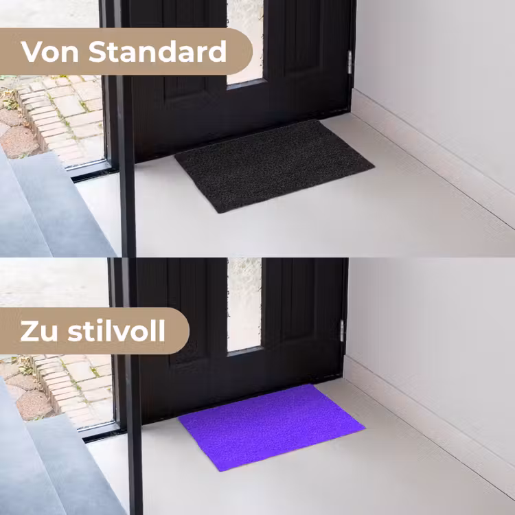 Electric - Indigo - Paars Deurmat klein 898 -voor-na_DE