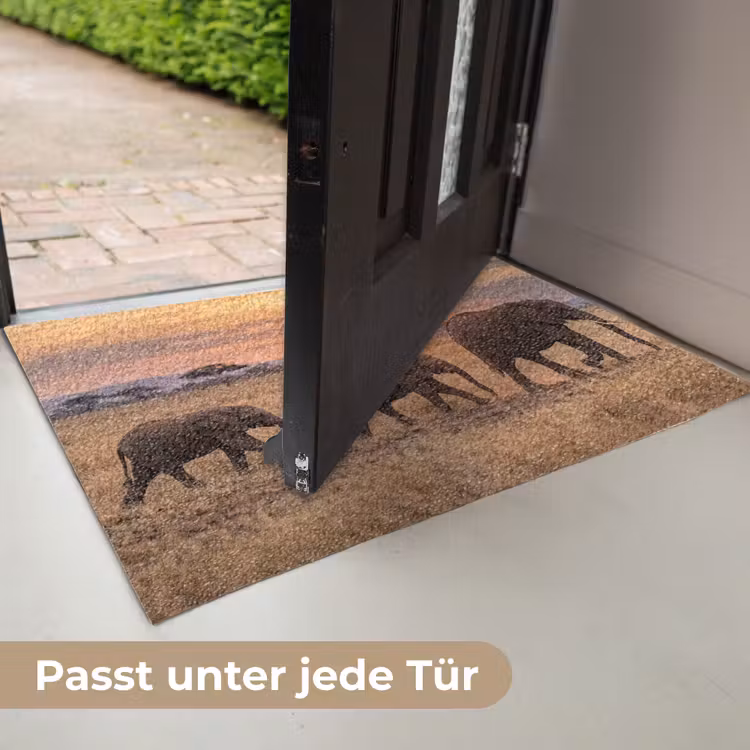 Olifanten - Savanne - Zonsondergang - Afrika - Warm Deurmat klein -USP_DE