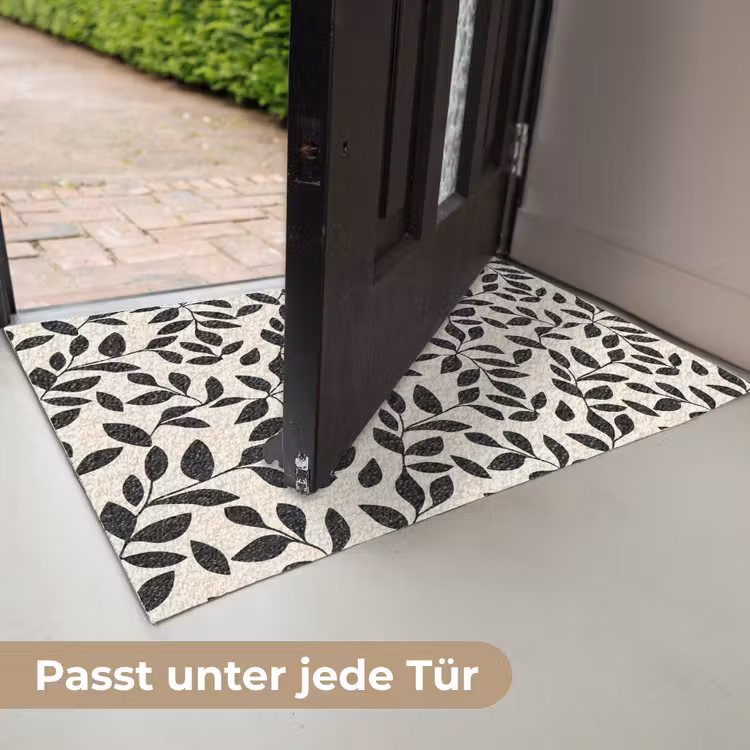 Elegant - Patroon - Zwart - Beige Deurmat klein 898 -USP_DE