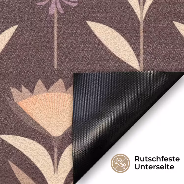 Elegant - Retro - Bruin Deurmat klein 898 -antislip_DE