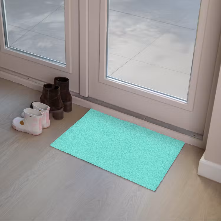 Electric - Cyan - Turkoois Deurmat klein 898 -sfeer3