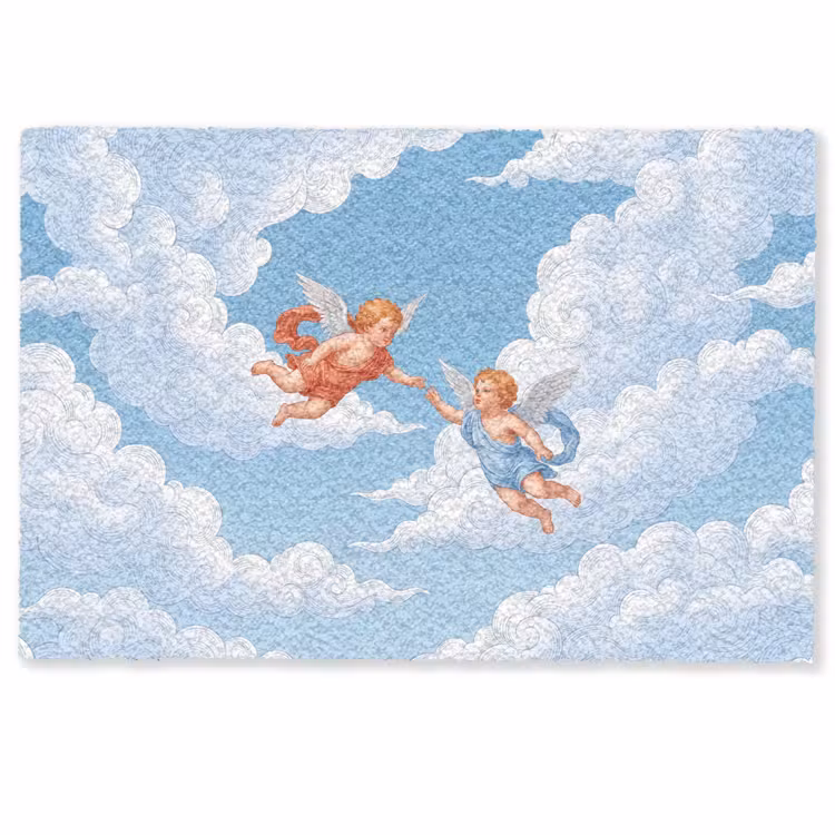Engel - Vliegend - Klassiek - Blauw Deurmat klein -zkaufland3d