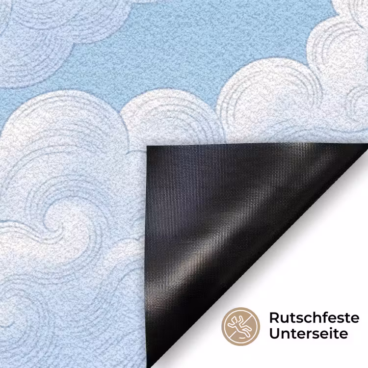 Engel - Vliegend - Klassiek - Blauw Deurmat klein -antislip_DE