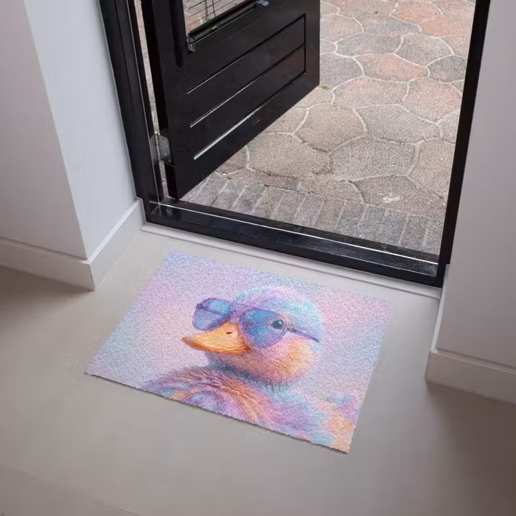 Eend - bril - Pastel Deurmat klein -sfeer5
