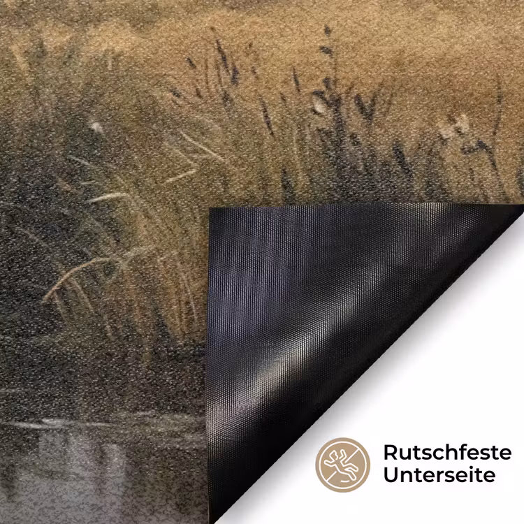 Eenden - Rivier - Landschap - Vlucht - Nostalgisch Deurmat klein -antislip_DE