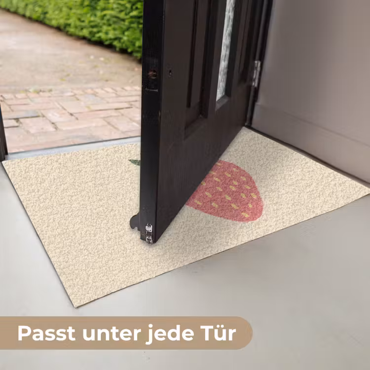 Aardbei - Minimalistisch - Rood - Fruit Deurmat klein -USP_DE