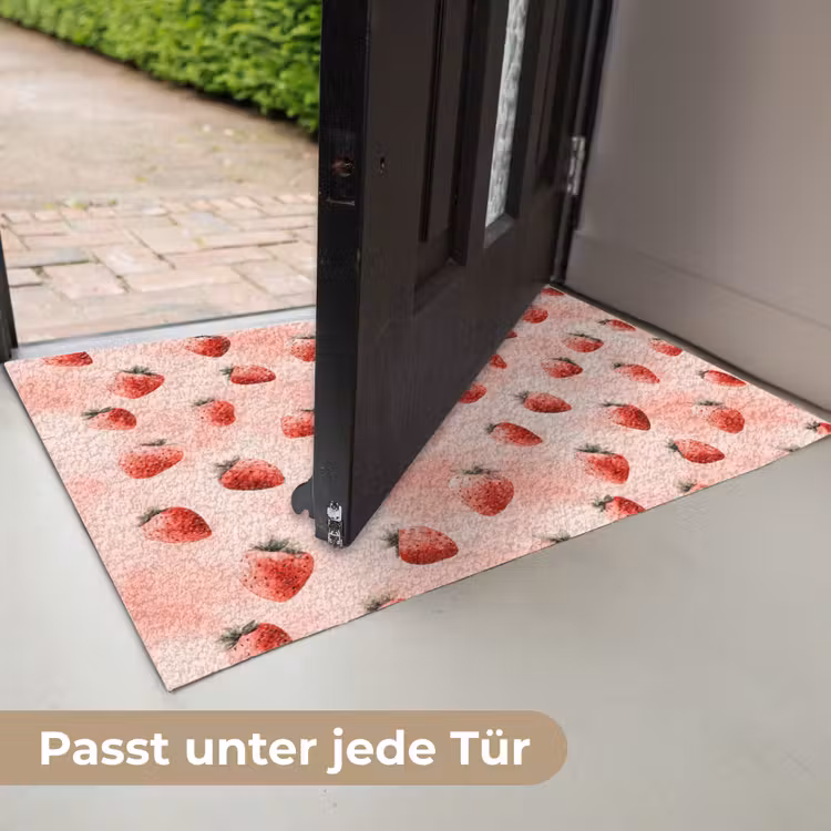 Aardbei - Patroon - Roze Deurmat klein 898 -USP_DE