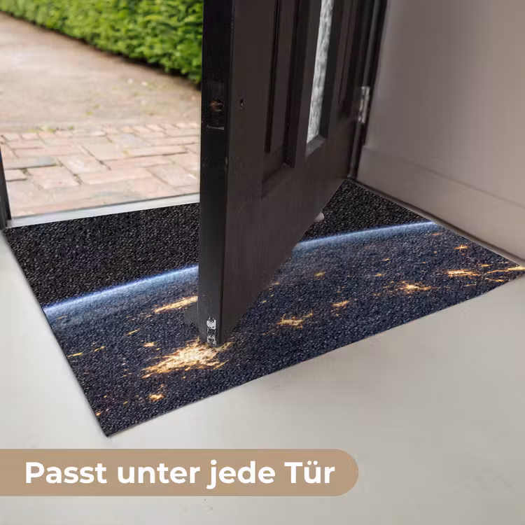 Fußmatte - Erde – Nacht – Weltraum - Aarde - Nacht - Ruimte Deurmat klein
