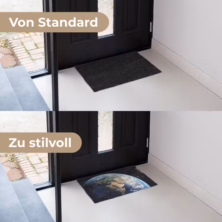 Aarde - Ruimte - Blauw - Groen Deurmat klein -voor-na_DE