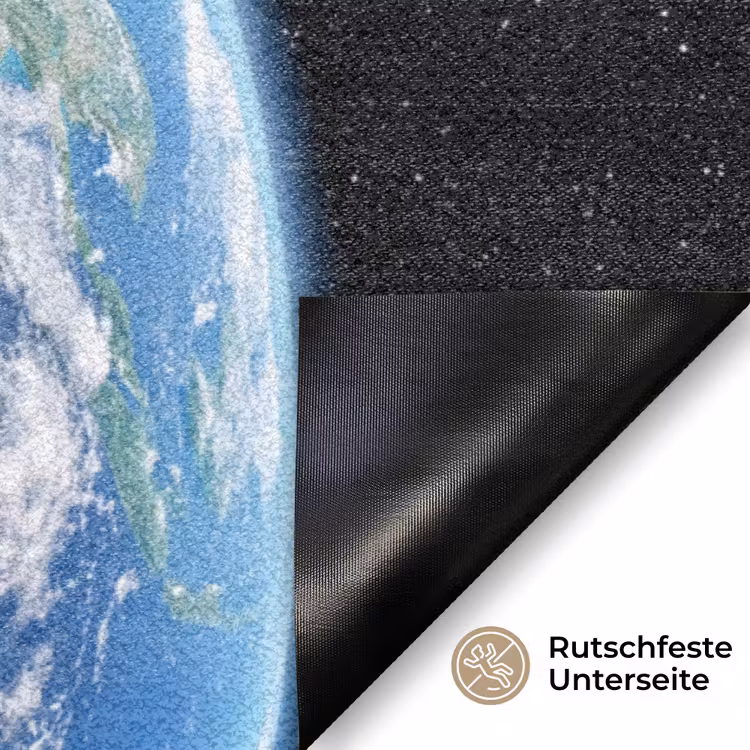 Aarde - Ruimte - Blauw - Groen Deurmat klein -antislip_DE