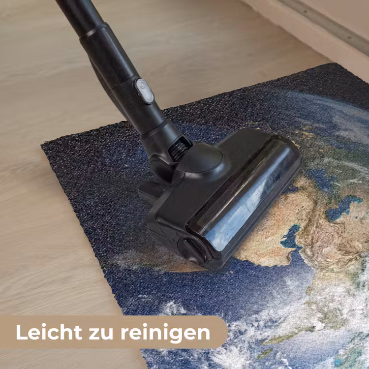 Aarde - Ruimte - Blauw - Groen Deurmat klein -reinigen_DE