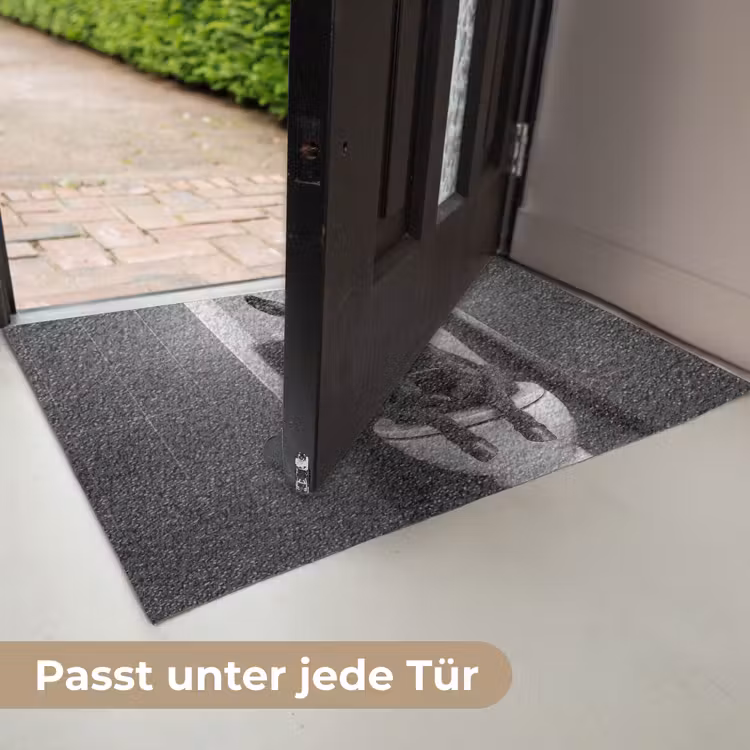 Ezel - Telefoon - Toilet - Zwart - Wit Deurmat klein -USP_DE