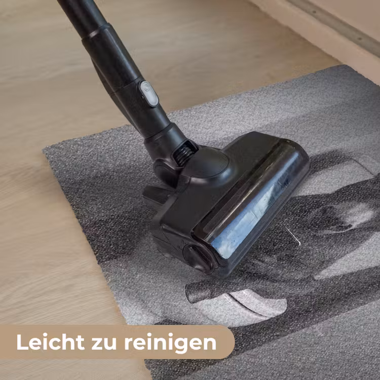 Ezel - Telefoon - Toilet - Zwart - Wit Deurmat klein -reinigen_DE