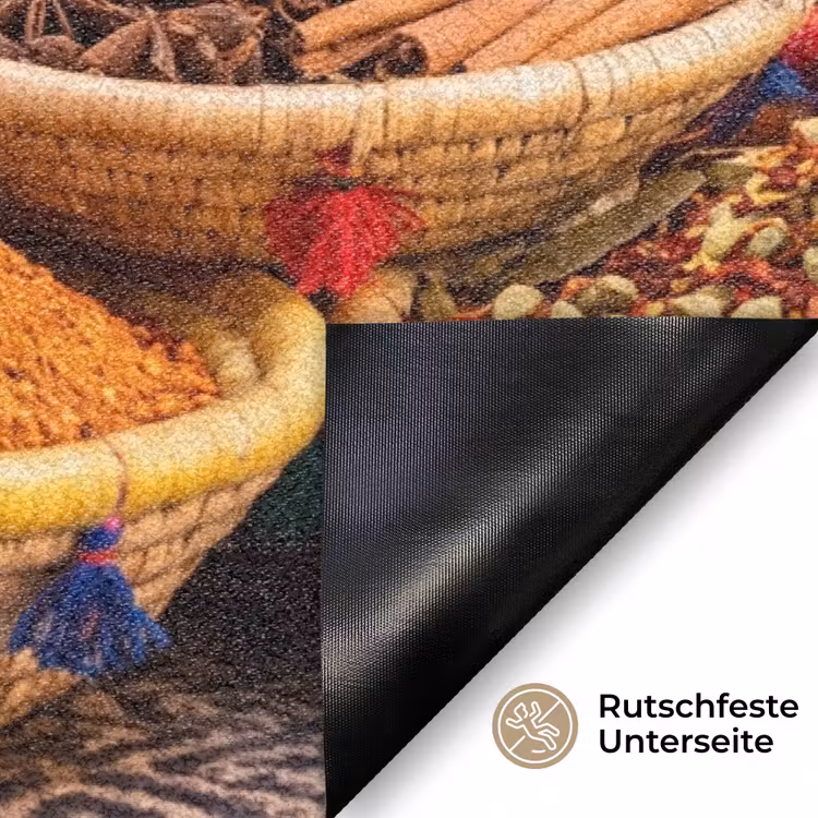 Fußmatte - Essen – Farbenfroh – Kultur - Eten - Kleurrijk - Cultuur Deurmat klein