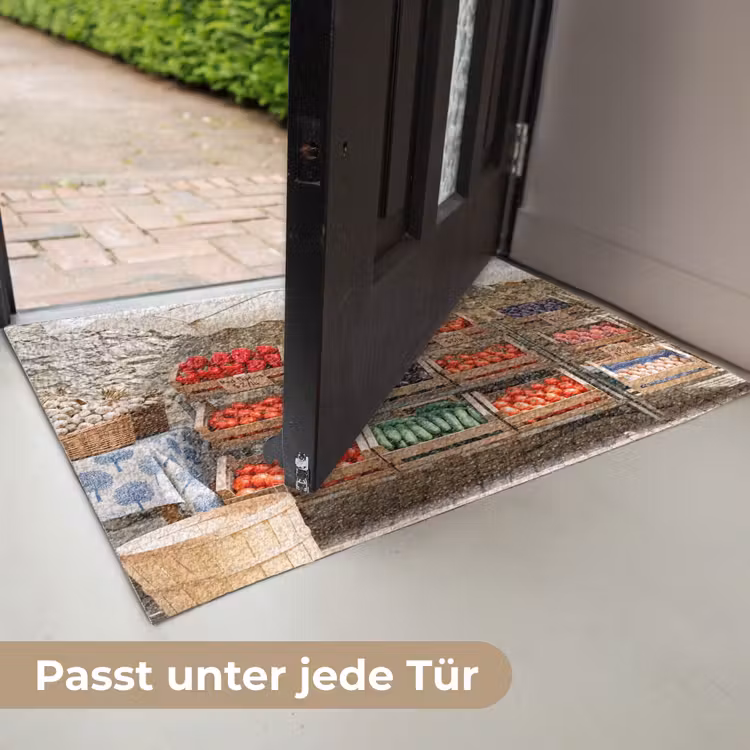 Fußmatte - Essen – Markt – Frisch - Eten - Markt - Vers Deurmat klein