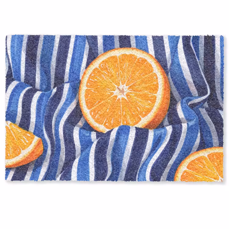 Fußmatte - Essen – Obst – Orange - Eten - Fruit - Oranje Deurmat klein