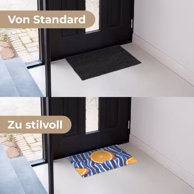 Fußmatte - Essen – Obst – Orange - Eten - Fruit - Oranje Deurmat klein