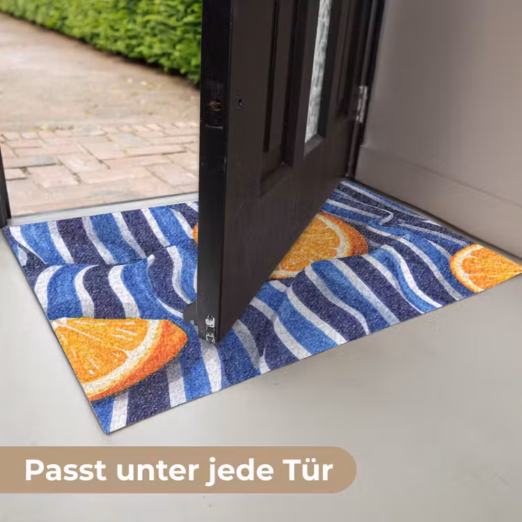 Fußmatte - Essen – Obst – Orange - Eten - Fruit - Oranje Deurmat klein