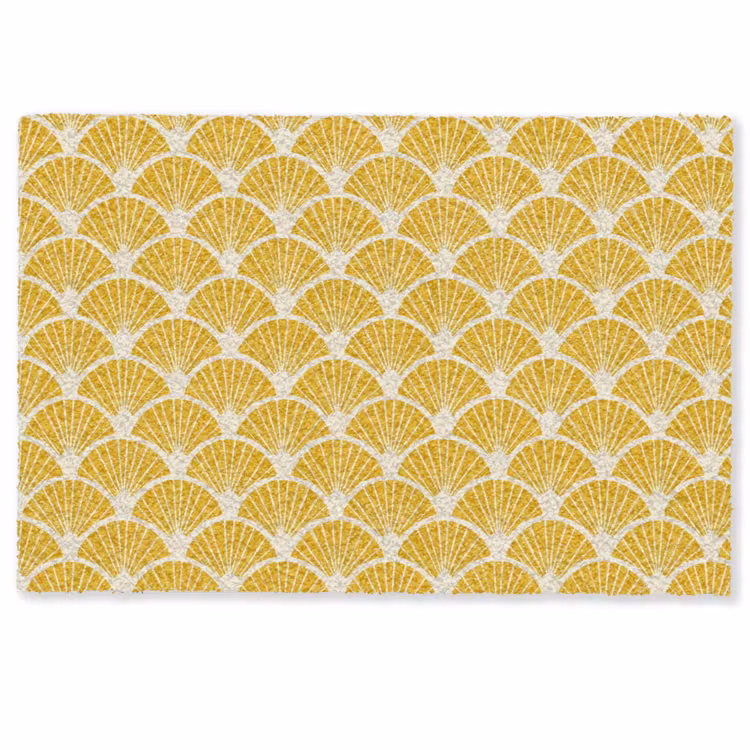 Waaiers - Art Deco - Retro - Okergeel Deurmat klein 898 -zkaufland3d