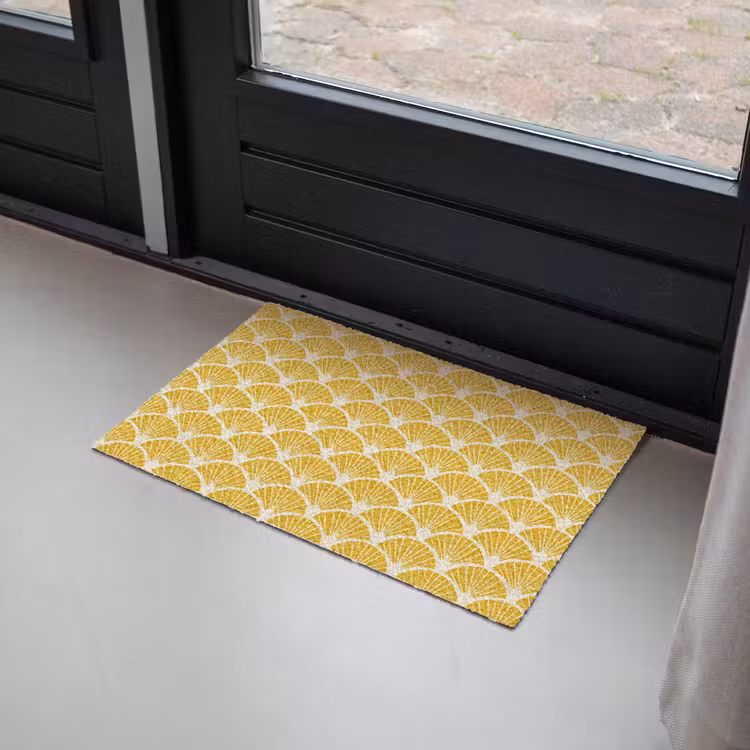 Waaiers - Art Deco - Retro - Okergeel Deurmat klein 898 -sfeer2