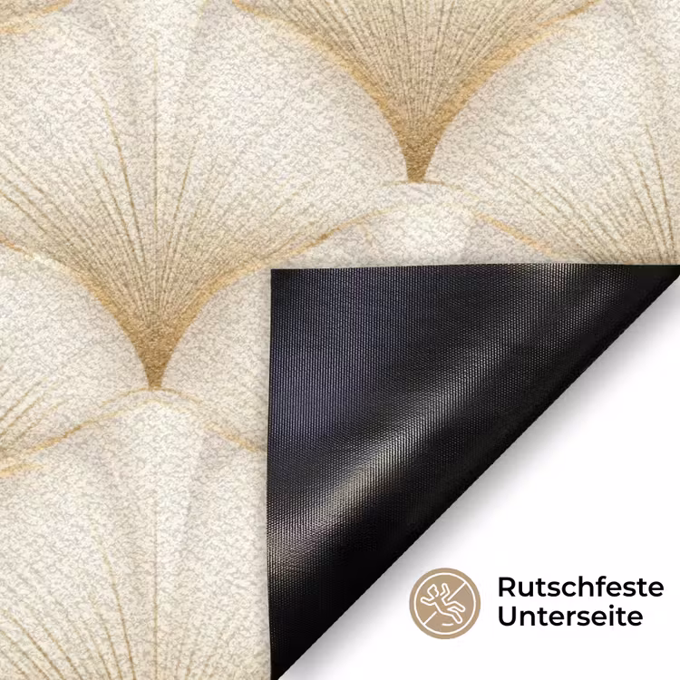 Waaier - Motief - Goud Deurmat klein 898 -antislip_DE