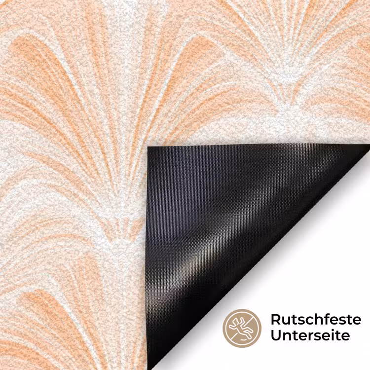 Waaier - Patroon - Perzik Deurmat klein 898 -antislip_DE