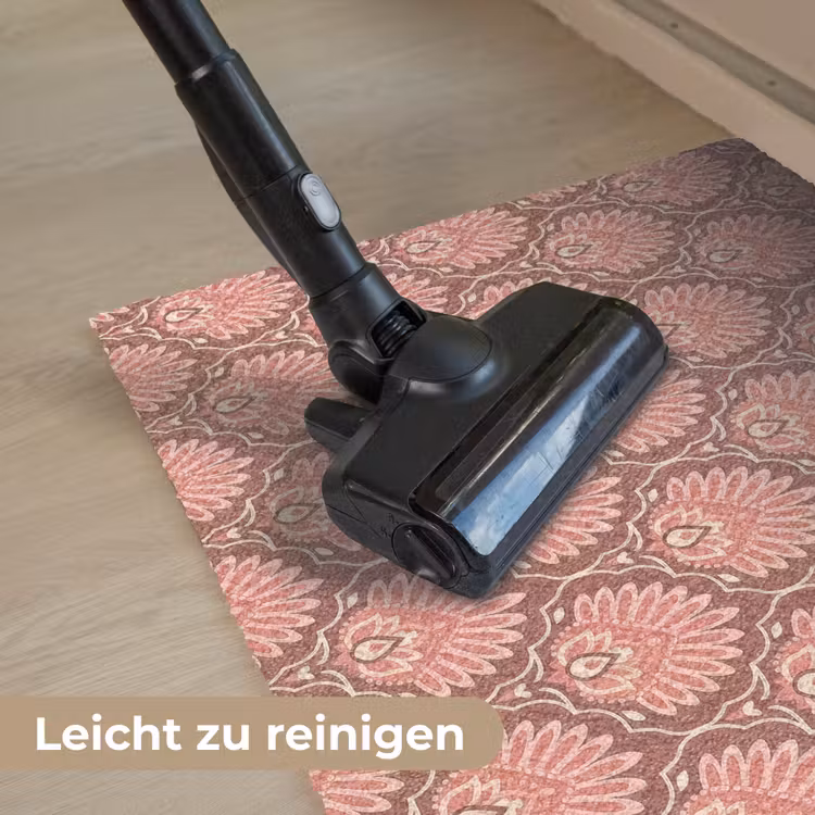 Waaiermotief - Patroon - Roze Deurmat klein -reinigen_DE