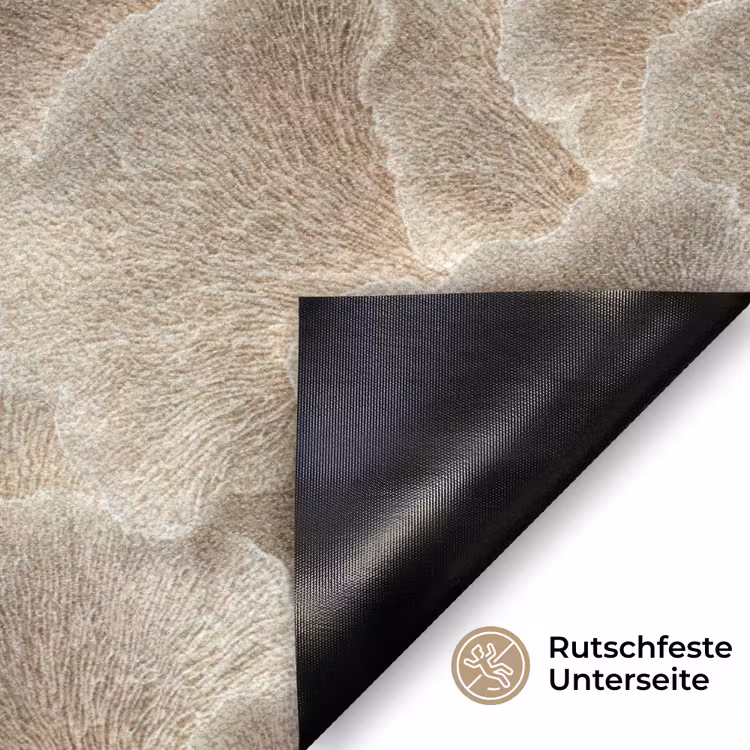 Waaierstructuren - Beige - Vezeltextuur Deurmat klein 898 -antislip_DE