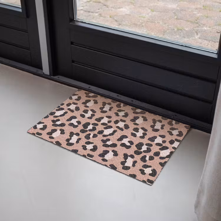 Terracottakleur - Onregelmatig - Luipaard Deurmat klein 898 -sfeer2