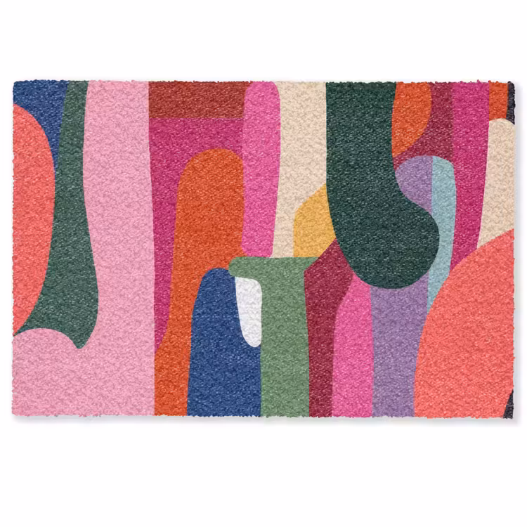 Kleurvakken - Recht - Rond - Abstract Deurmat klein -zkaufland3d