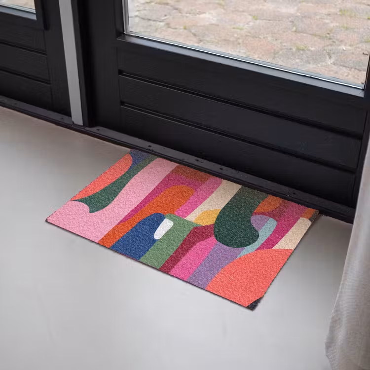 Kleurvakken - Recht - Rond - Abstract Deurmat klein -sfeer2