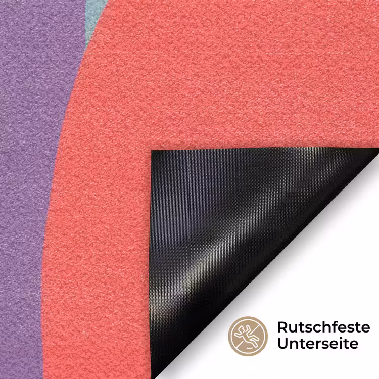 Kleurvakken - Recht - Rond - Abstract Deurmat klein -antislip_DE