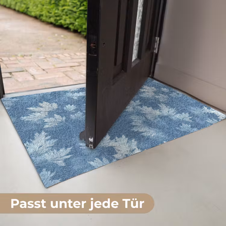 Varen - Botanisch - Patroon - Grijsblauw Deurmat klein 898 -USP_DE