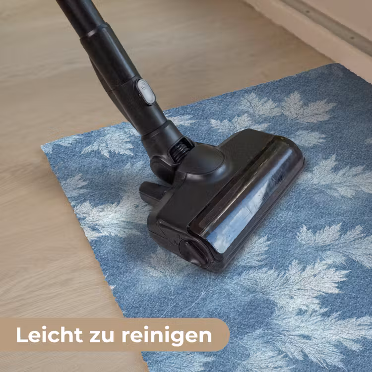 Varen - Botanisch - Patroon - Grijsblauw Deurmat klein 898 -reinigen_DE