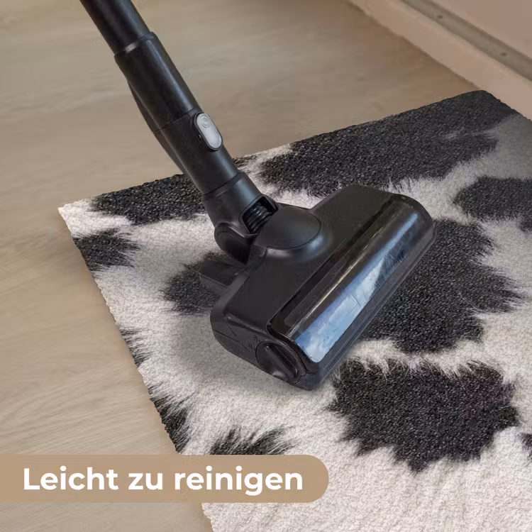 Bont - Textuur - Zwart - Wit Deurmat klein -reinigen_DE