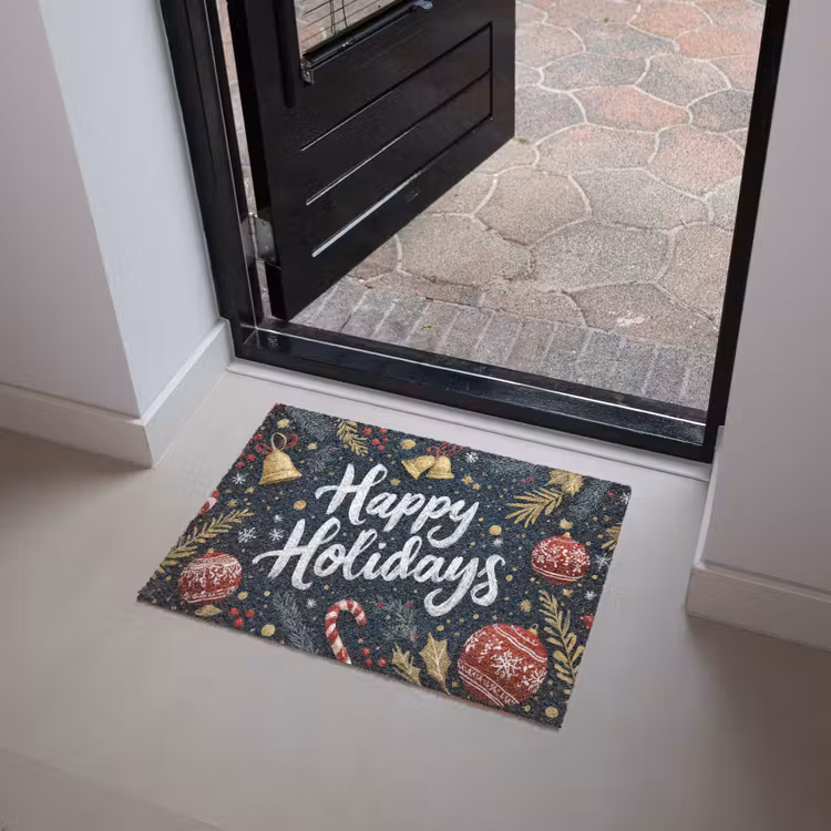 Feestelijk - Kerstgroet - Kleurrijk Deurmat klein -sfeer5