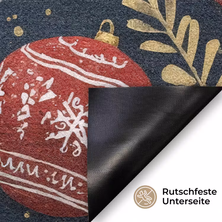 Feestelijk - Kerstgroet - Kleurrijk Deurmat klein -antislip_DE