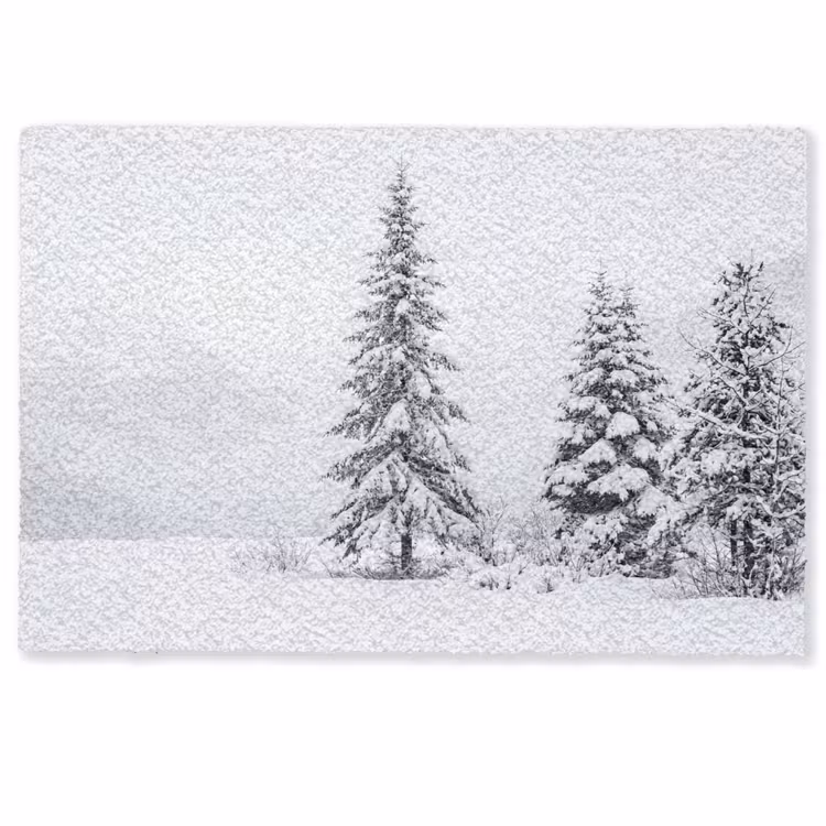 Fijnsparren - Sneeuw - Winter - Landschap - Stilte Deurmat klein -zkaufland3d