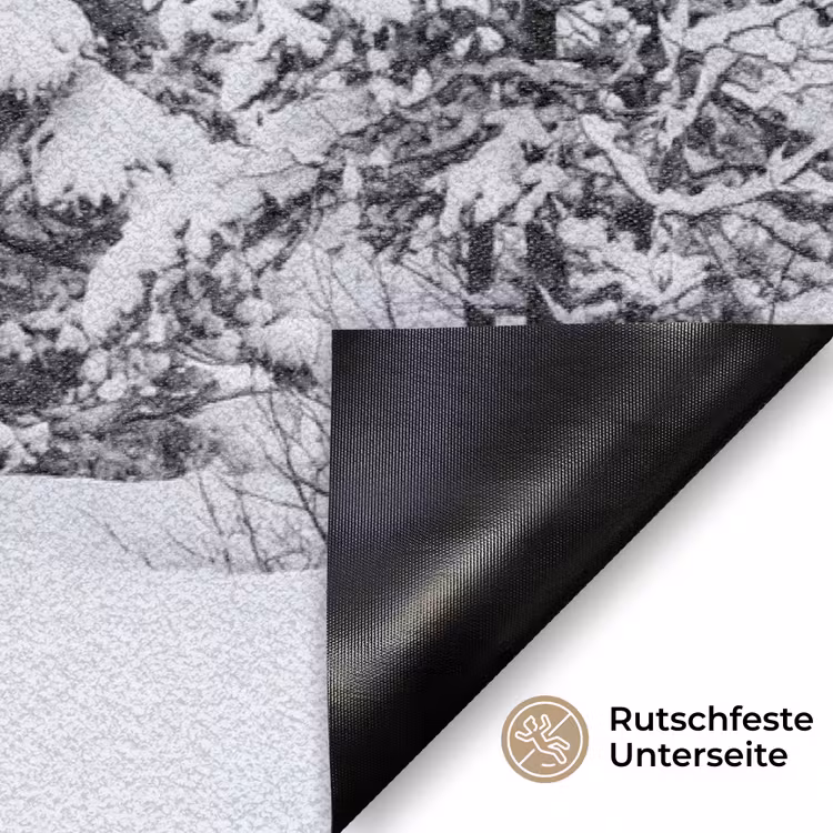 Fijnsparren - Sneeuw - Winter - Landschap - Stilte Deurmat klein -antislip_DE
