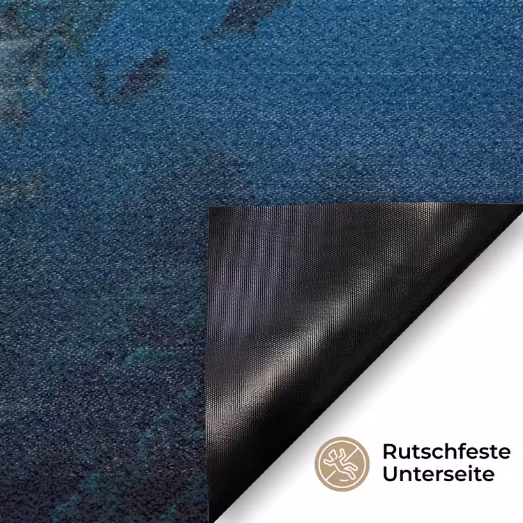 Vis - School - Oceaan - Natuur - Blauw Deurmat klein -antislip_DE