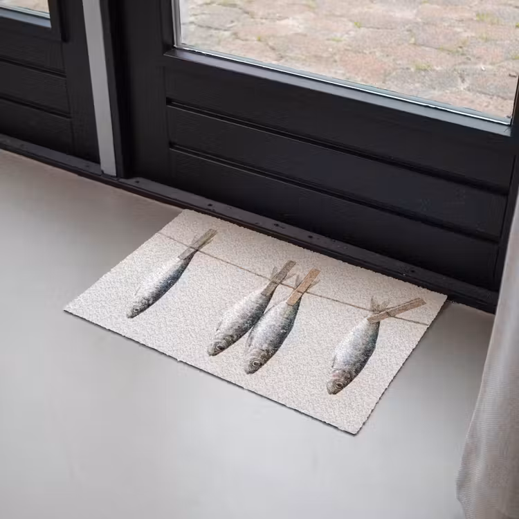 Fußmatte - Fisch – Hängend – Essen - Vis - Hangend - Eten Deurmat klein