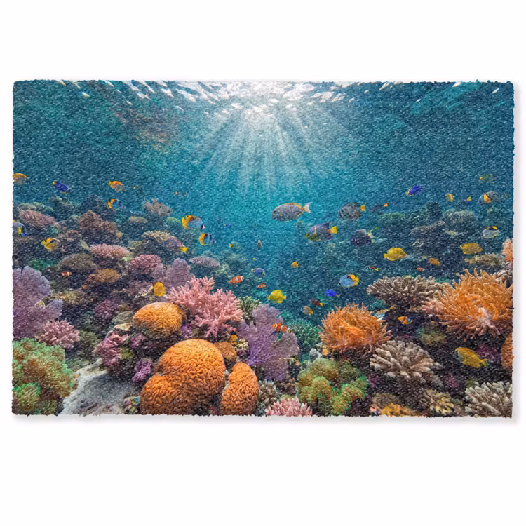 Vis - Koraal - Oceaan - Natuur - Kleurrijk Deurmat klein -zkaufland3d