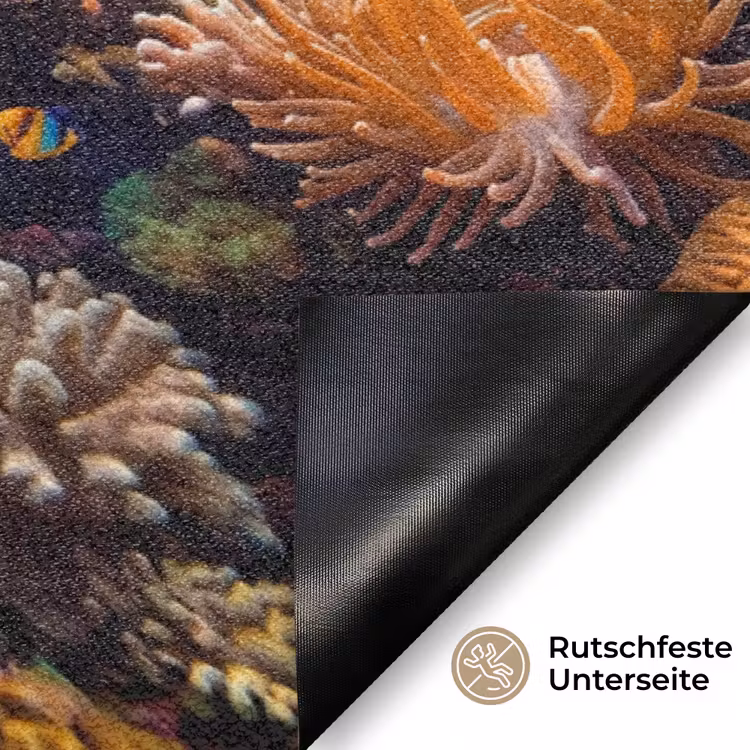 Vis - Koraal - Oceaan - Natuur - Kleurrijk Deurmat klein -antislip_DE