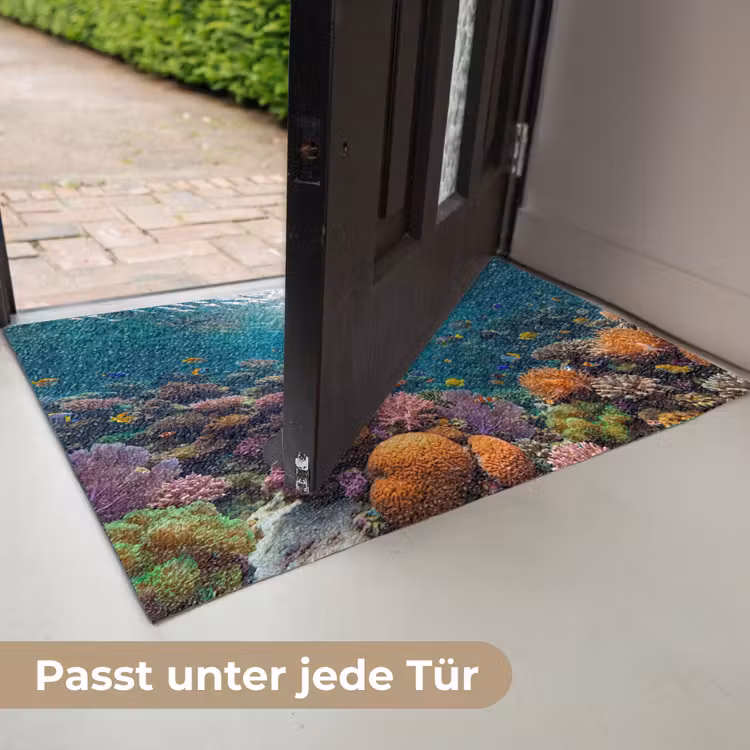 Vis - Koraal - Oceaan - Natuur - Kleurrijk Deurmat klein -USP_DE