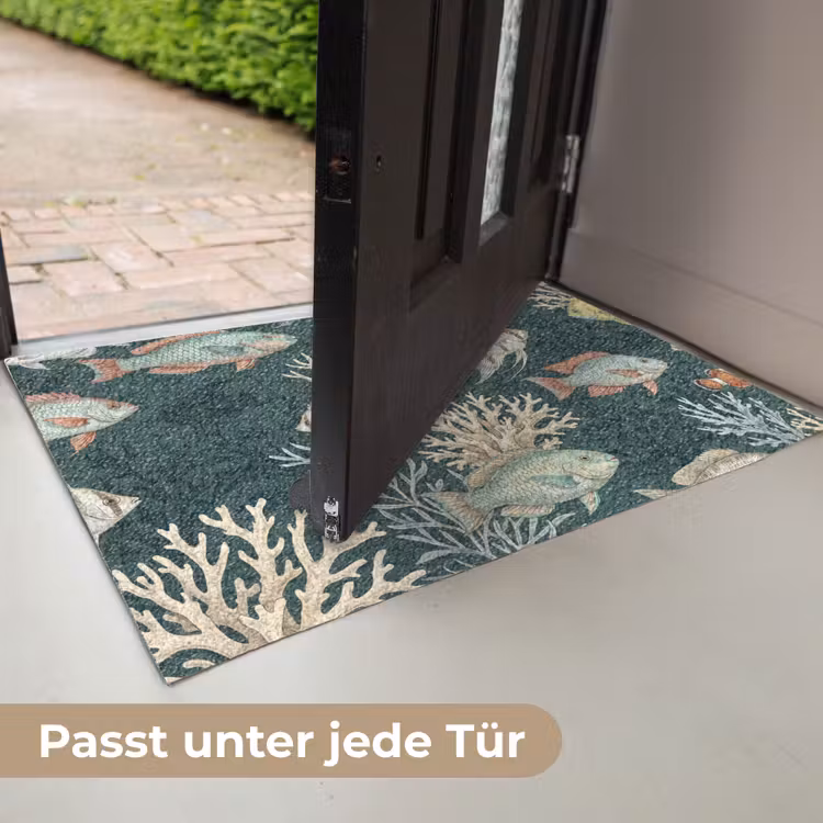 Vis - Koraal - Onderwater - Illustratie Deurmat klein -USP_DE