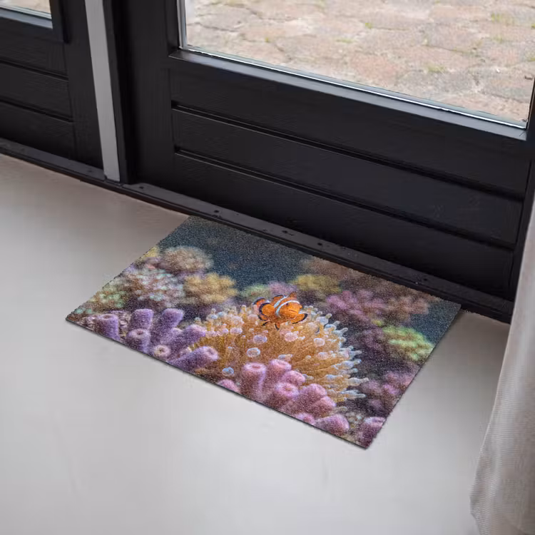 Vis - Koraal - Onderwater - Oranje - Dieren Deurmat klein -sfeer2