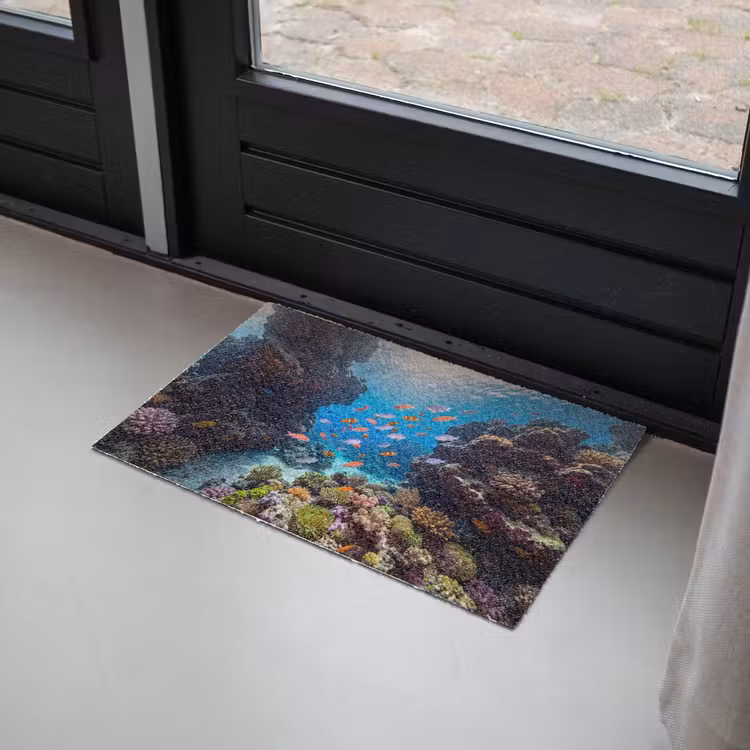 Vis - Koraalrif - Onderwater - Levendig - Blauw Deurmat klein -sfeer2