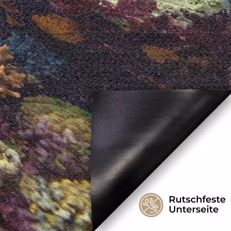 Vis - Koraalrif - Onderwater - Levendig - Blauw Deurmat klein -antislip_DE