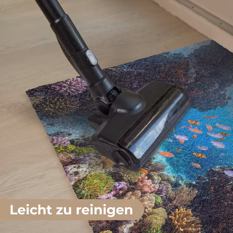 Vis - Koraalrif - Onderwater - Levendig - Blauw Deurmat klein -reinigen_DE