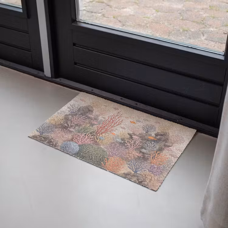 Vis - Koraalrif - Onderwaterwereld - Illustratie Deurmat klein -sfeer2